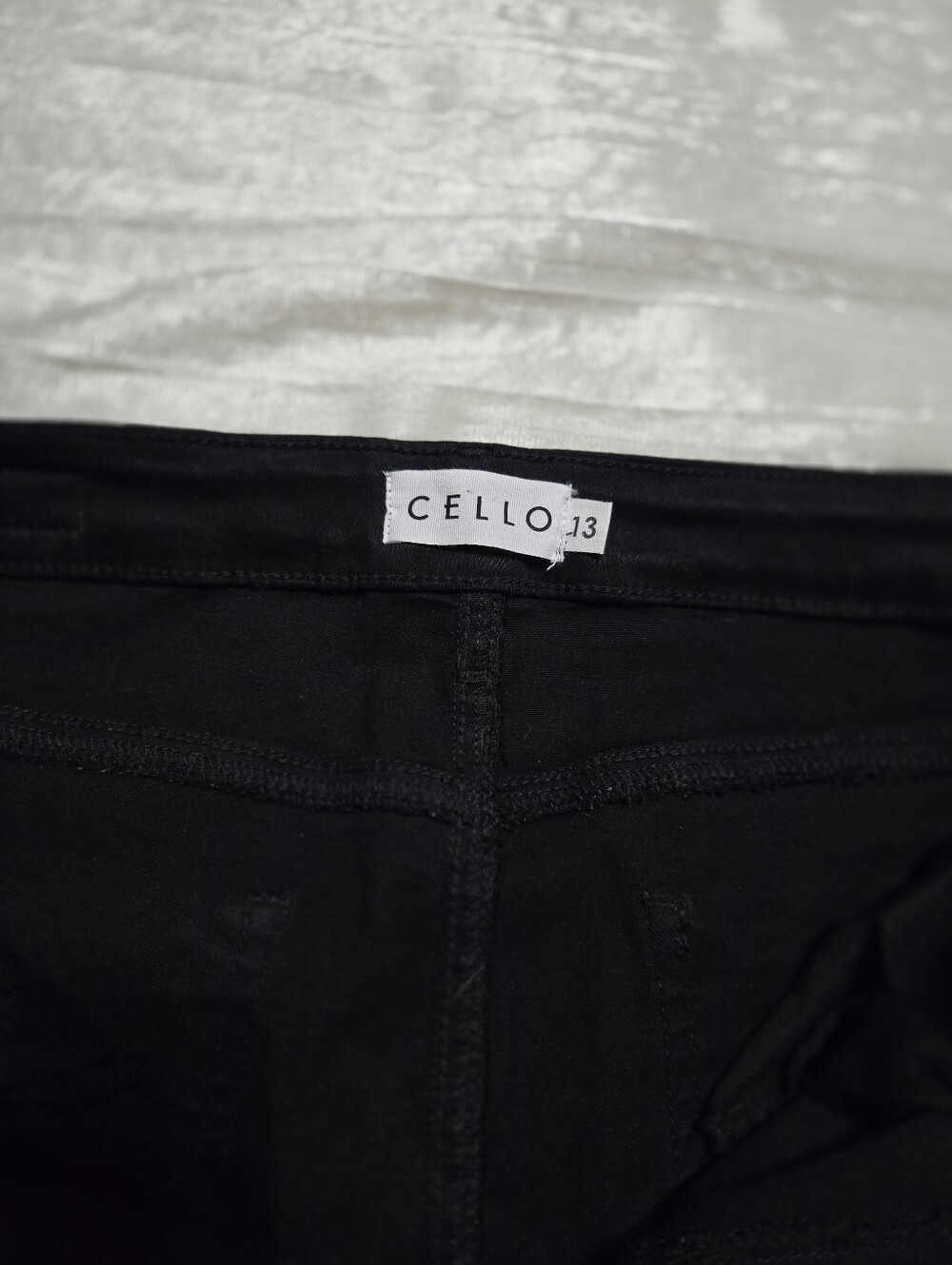 Cello Black Frayed-Hem Flared Cropped Jeans Size 13 EUC!! Worn once! - Picture 7 of 12